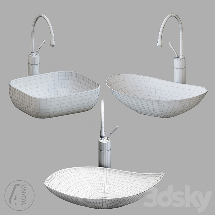 Set Sink WB-0048_0047_0046 3DS Max Model - thumbnail 2