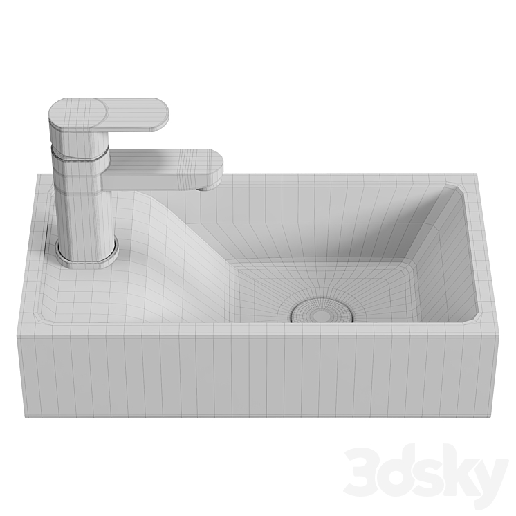 Sink Altasan Tortuga 3DS Max Model - thumbnail 2