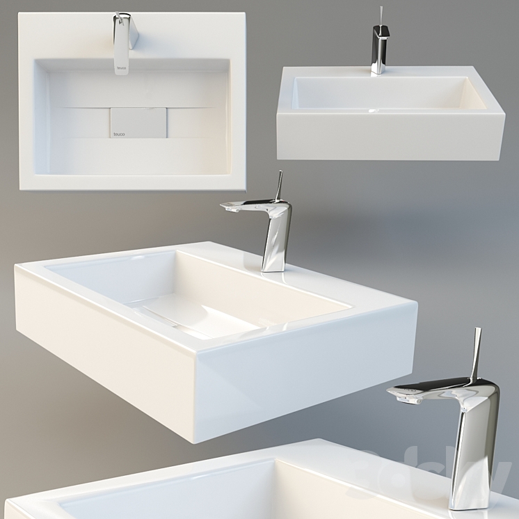 Sink and faucet teuco wilmotte teuco skidoo 3DS Max - thumbnail 1