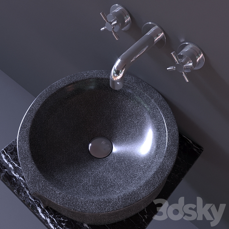 Sink Bathroom Sheerdecor Vela Marengo 3DS Max - thumbnail 2