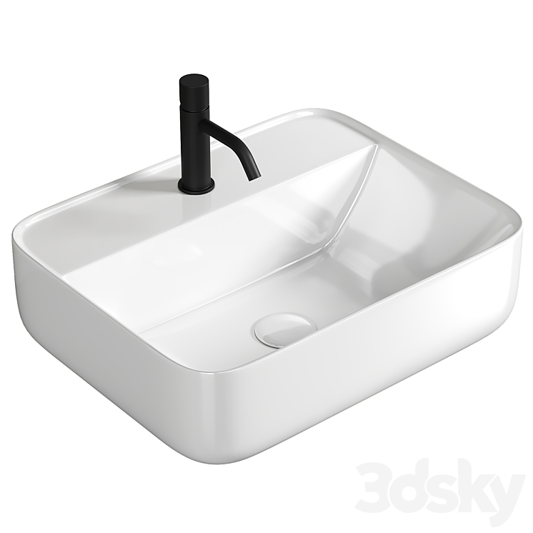 Sink Ceramica Nova Element CN5015 3DS Max Model - thumbnail 1