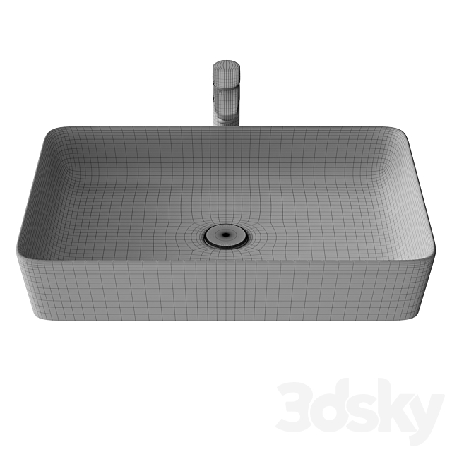 Sink Creavit UL060-00CB00E-0000 white 3DSMax File - thumbnail 2