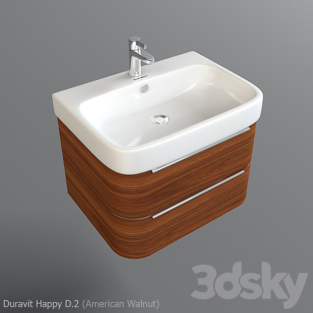 Sink Duravit Happy D.2 3DS Max Model - thumbnail 2