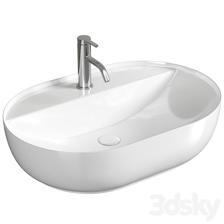 Sink Duravit Luv 0380600000 60cm 3DS Max Model - thumbnail 3