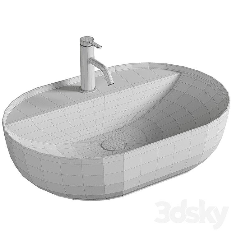 Sink Duravit Luv 0380600000 60cm 3DS Max - thumbnail 2