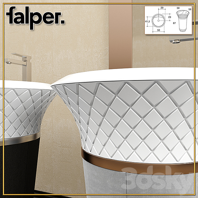 Sink FALPE collection George 3DS Max Model - thumbnail 2