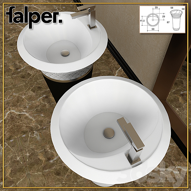 Sink FALPE collection George 3DS Max Model - thumbnail 3