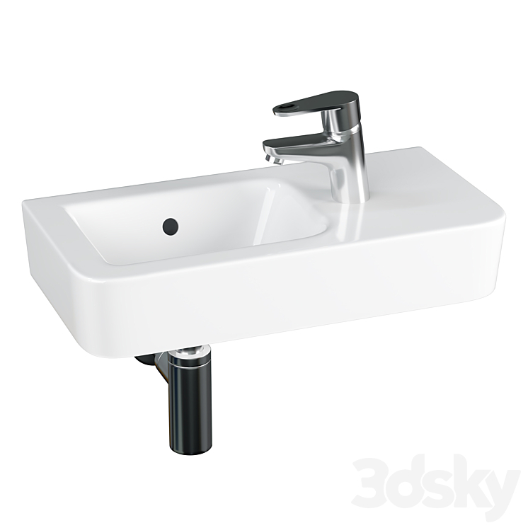 Sink Geberit (Keramag) Renova Nr1 276250000 white 3DS Max Model - thumbnail 1