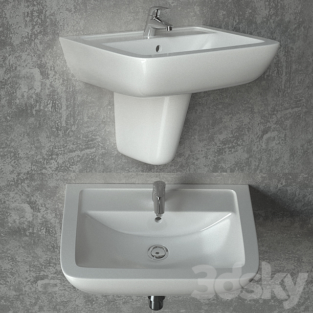 Sink Ideal Standard Eurovit 3DS Max Model - thumbnail 2