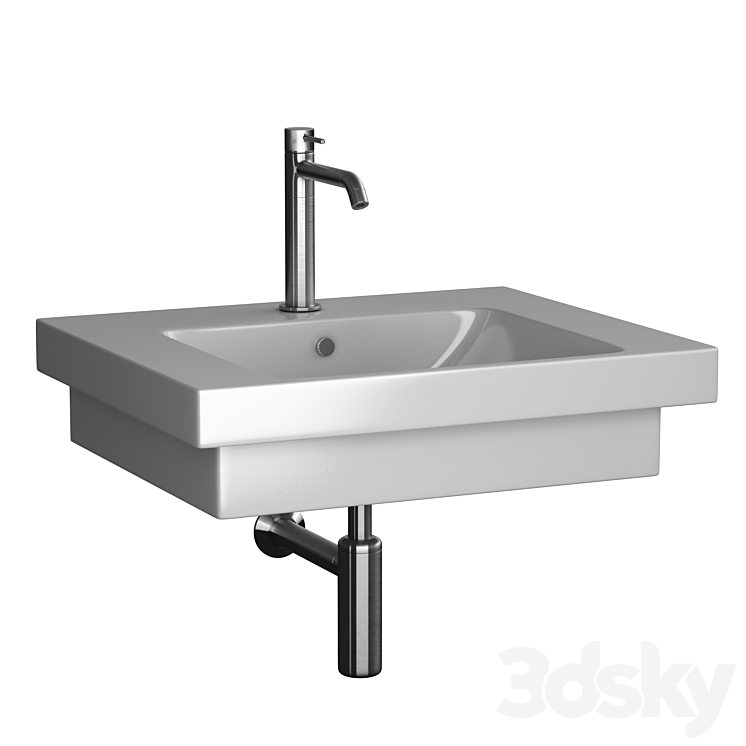 sink Jacob Delafon Odeon up 2 & Rexa design faucet 3DS Max - thumbnail 1