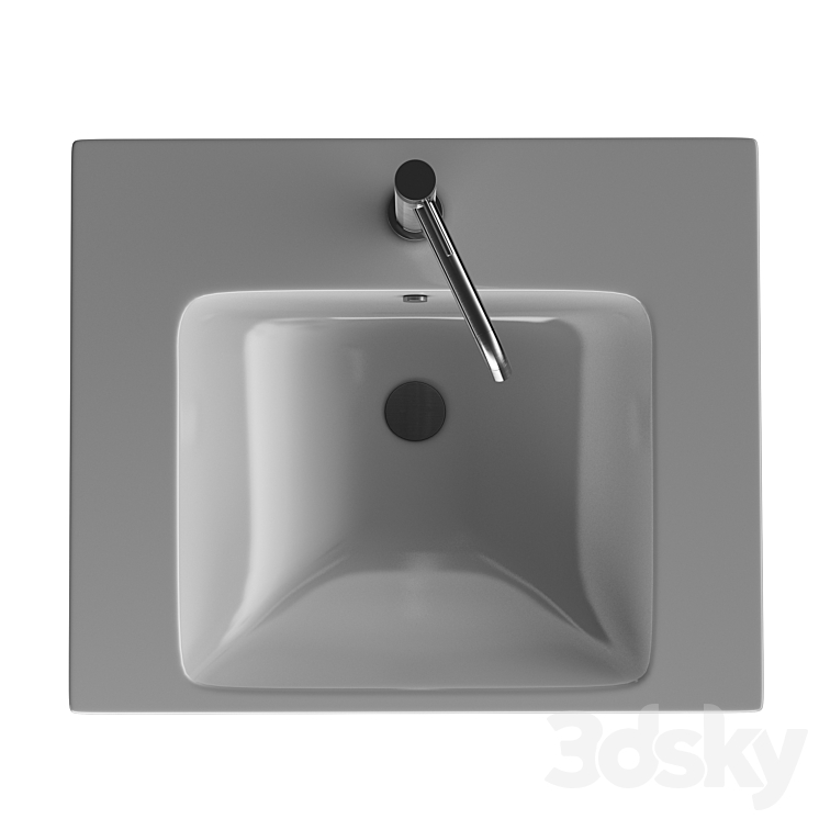 sink Jacob Delafon Odeon up 2 & Rexa design faucet 3DS Max - thumbnail 2