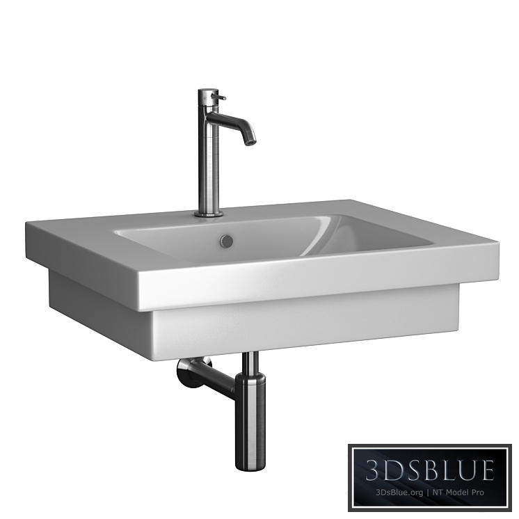 sink Jacob Delafon Odeon up 2 & Rexa design faucet 3DS Max - thumbnail 3