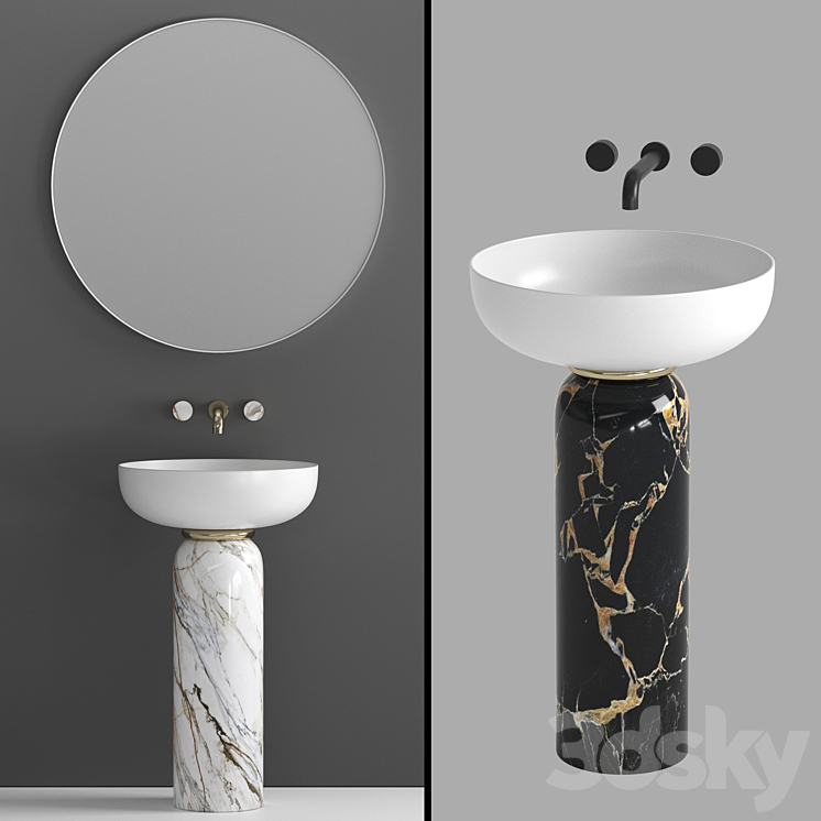 SINK JOLIE1 by ARTCERAM 3DS Max Model - thumbnail 2