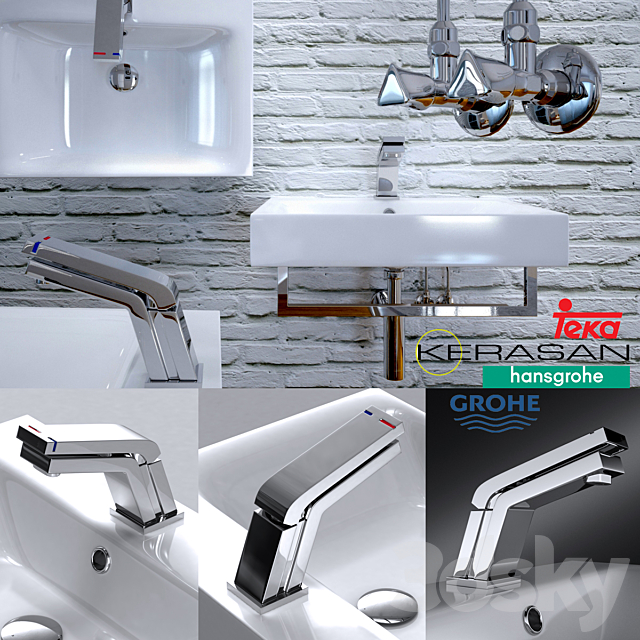 sink KERASAN Cento 3ds Max - thumbnail 1