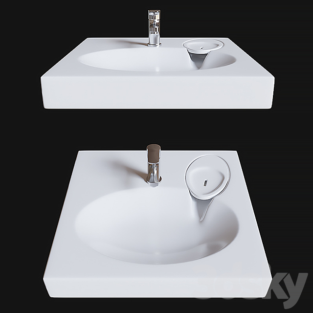 Sink paa claro 3DS Max Model - thumbnail 3