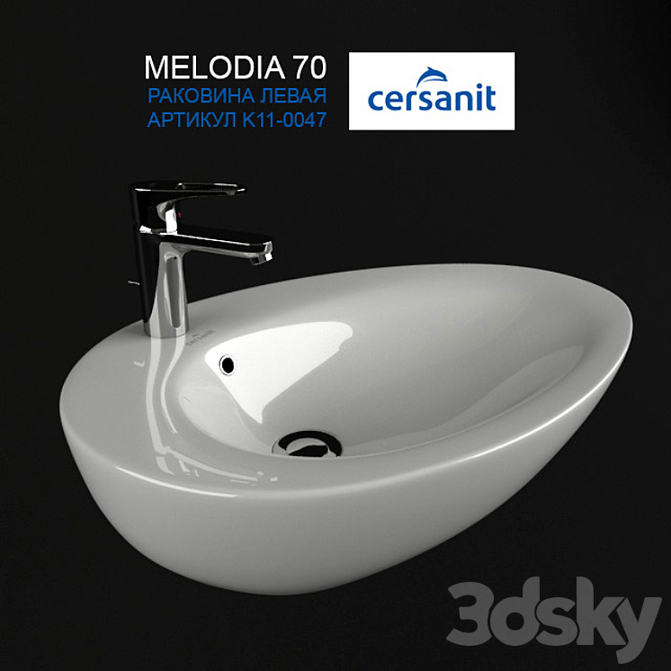 Sink Sersanit MELODIA 70 3DS Max - thumbnail 1