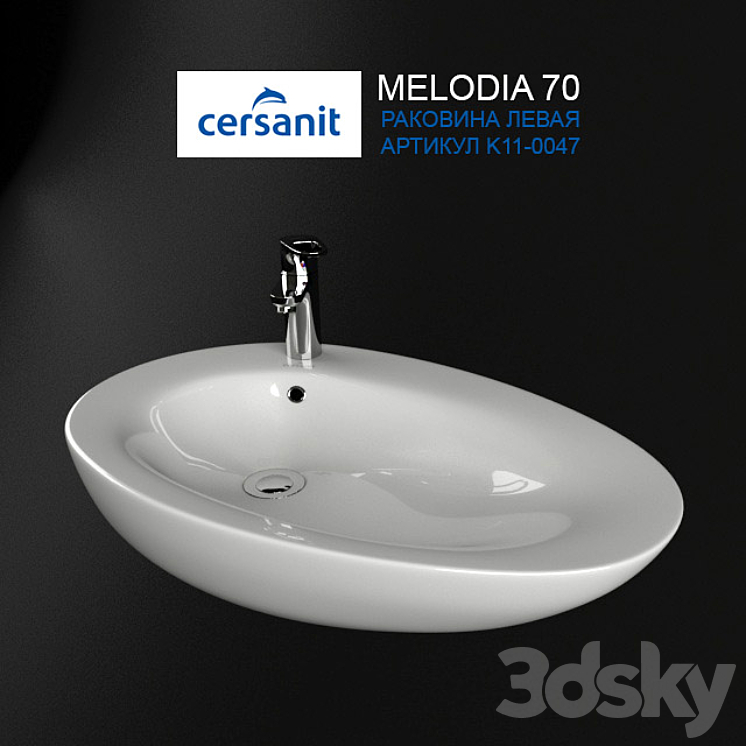 Sink Sersanit MELODIA 70 3DS Max - thumbnail 2