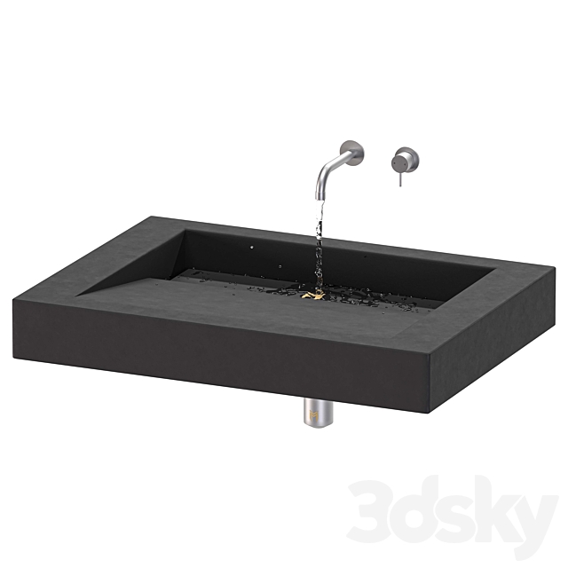 SSI Design Indiana wastafel Solid Surface minimal 3DSMax File - thumbnail 3