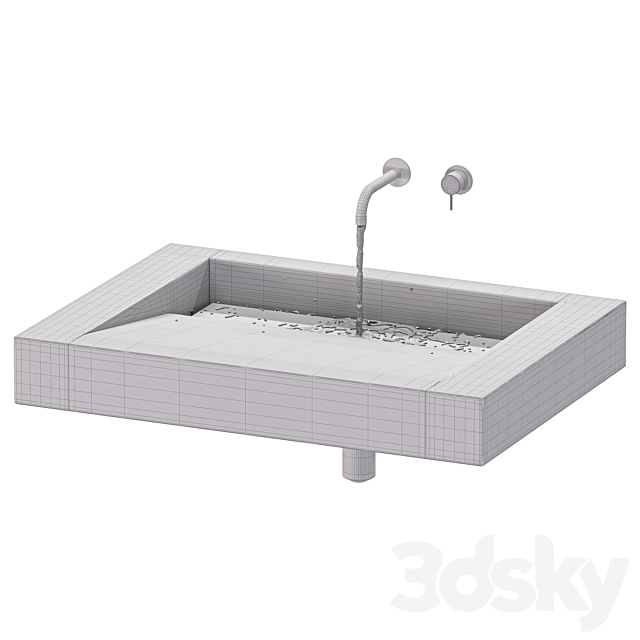 SSI Design Indiana wastafel Solid Surface minimal 3DSMax File - thumbnail 6