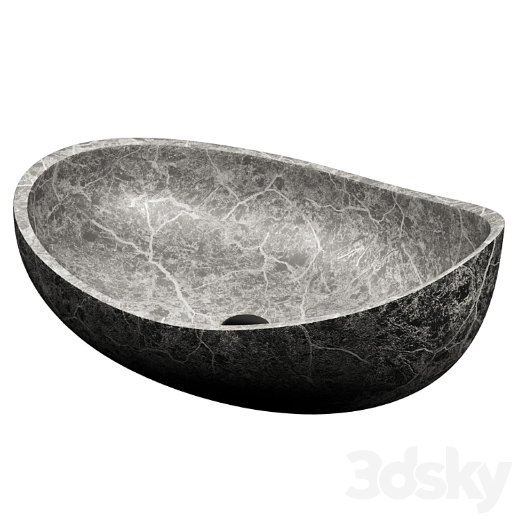 Stone sink 3DS Max Model - thumbnail 2