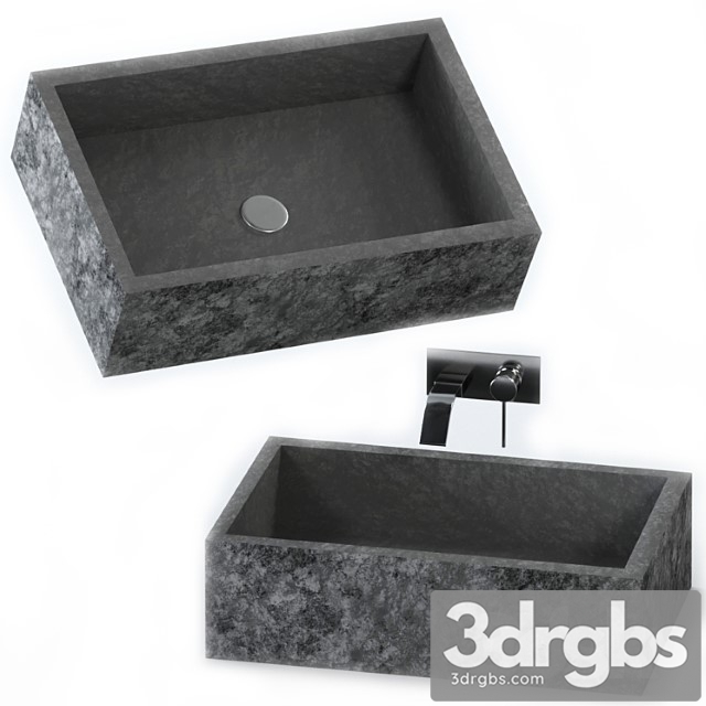 Stone Washbasin 2 3dsmax Download - thumbnail 1