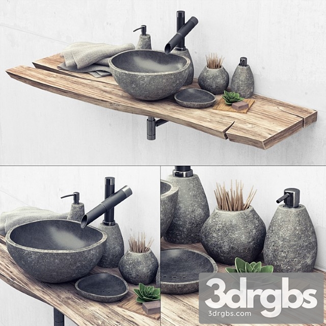 Stone Washbasin 3dsmax Download - thumbnail 1