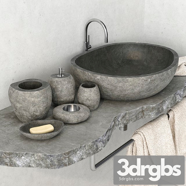 Stone Washbasin 6 3dsmax Download - thumbnail 1