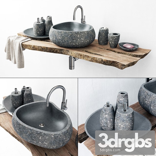 Stone Washbasin 7 3dsmax Download - thumbnail 1