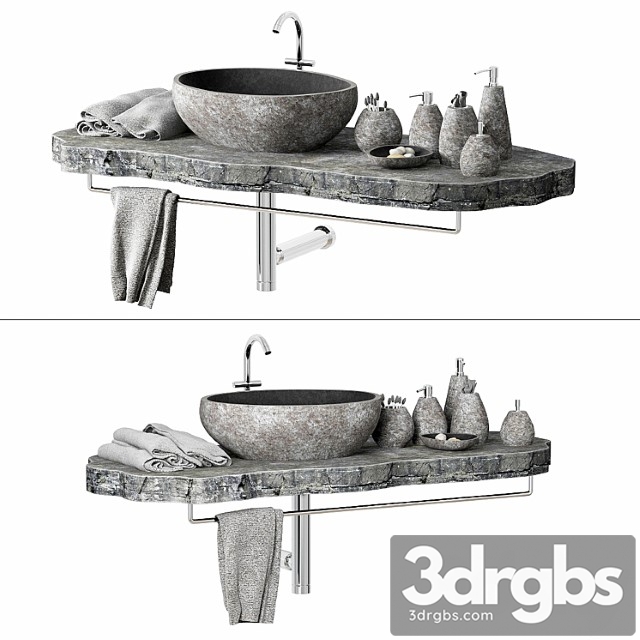 Stone Washbasin No 7 3dsmax Download - thumbnail 1