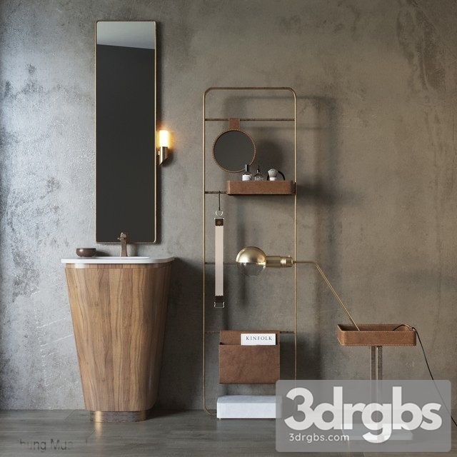 Suede Washbasin Unit 3dsmax Download - thumbnail 1