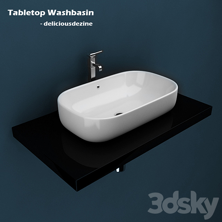 Tabletop Washbasin 3DS Max - thumbnail 1