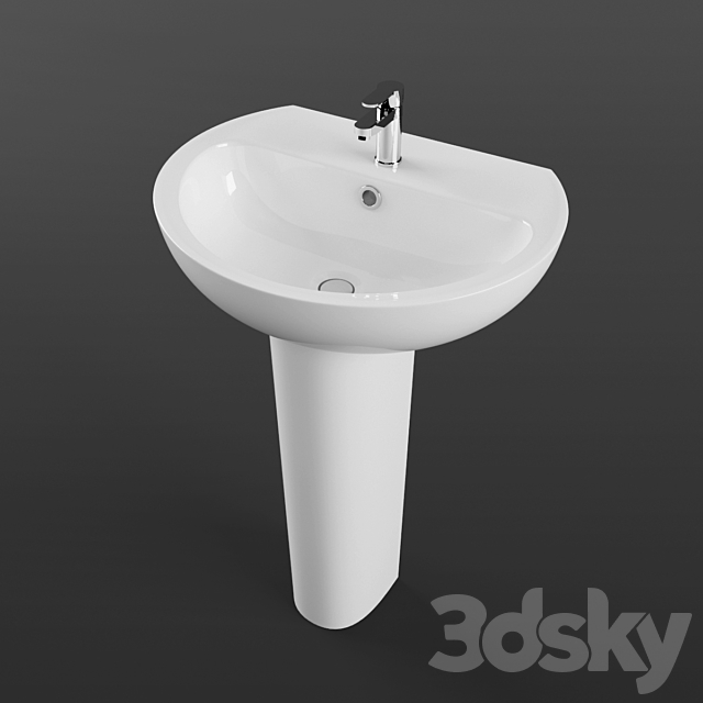 Twyford Wash Basin Collection 3DS Max Model - thumbnail 2