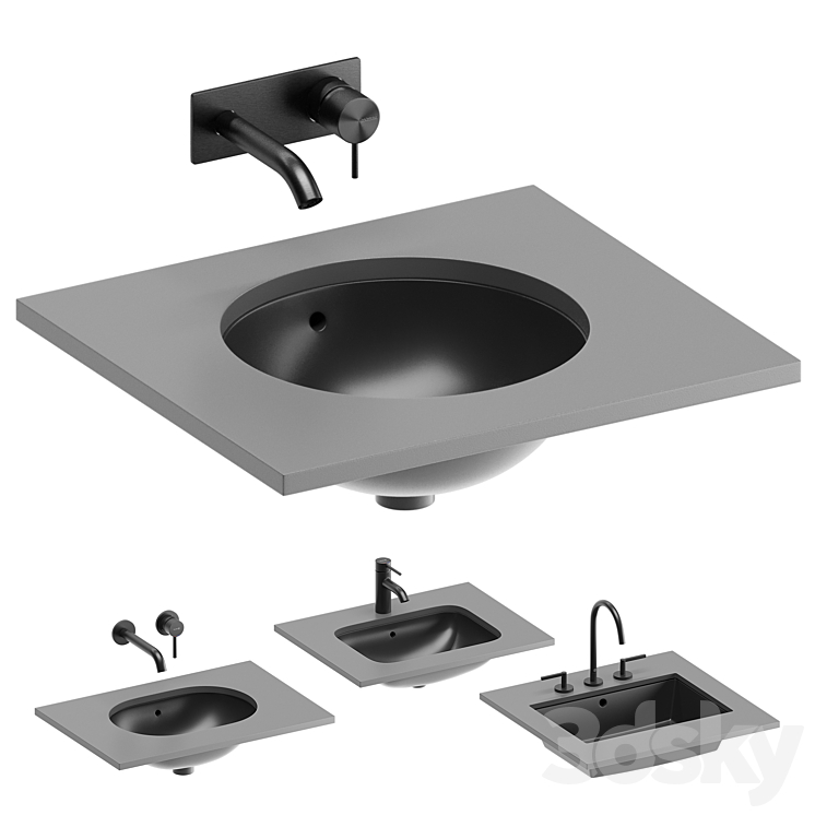 Undercounter Washbasin Ideal standard 3DS Max Model - thumbnail 1