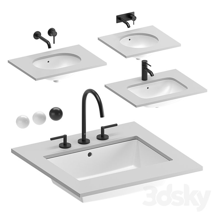 Undercounter Washbasin Ideal standard 3DS Max Model - thumbnail 2