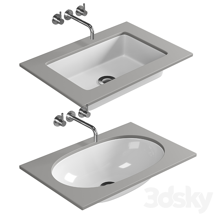 Villeroy and Boch O.Novo Undercounter Basin – 41625001 3DS Max Model - thumbnail 1