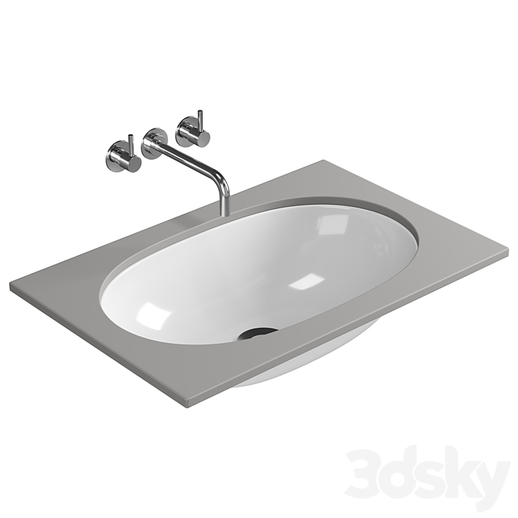 Villeroy and Boch O.Novo Undercounter Basin – 41625001 3DS Max Model - thumbnail 2