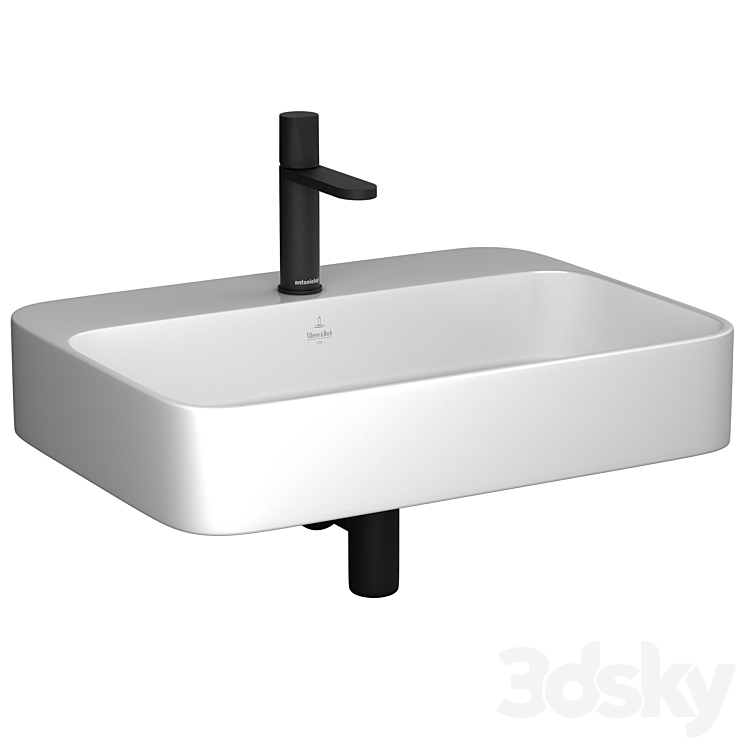 Villeroy & Boch Finion washbasin & Antoniolupi Indigo mixer 3DS Max - thumbnail 1