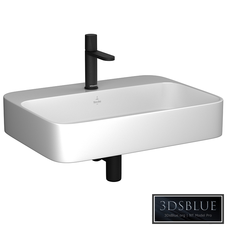 Villeroy & Boch Finion washbasin & Antoniolupi Indigo mixer 3DS Max - thumbnail 3