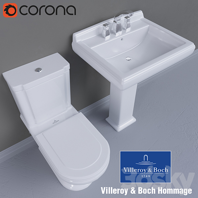 Villeroy & Boch Hommage 3DS Max Model - thumbnail 2