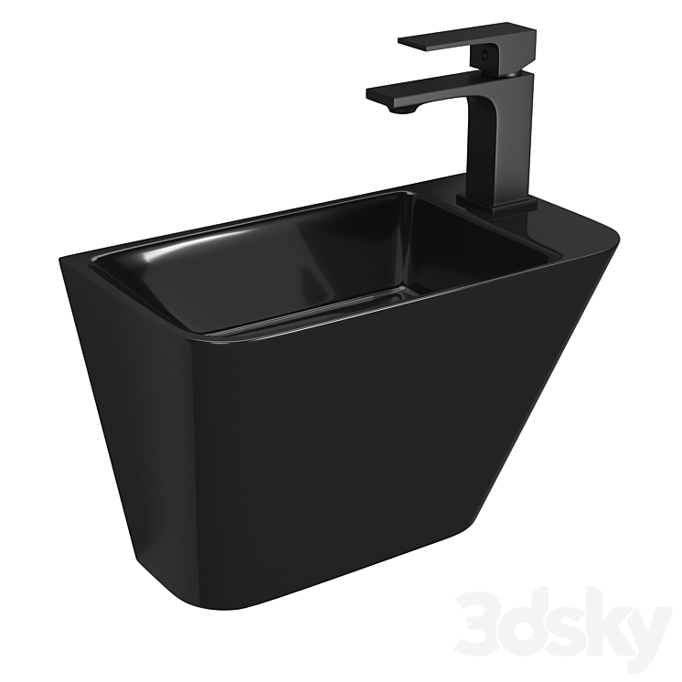 Volle Teo Sink black 3DS Max - thumbnail 1