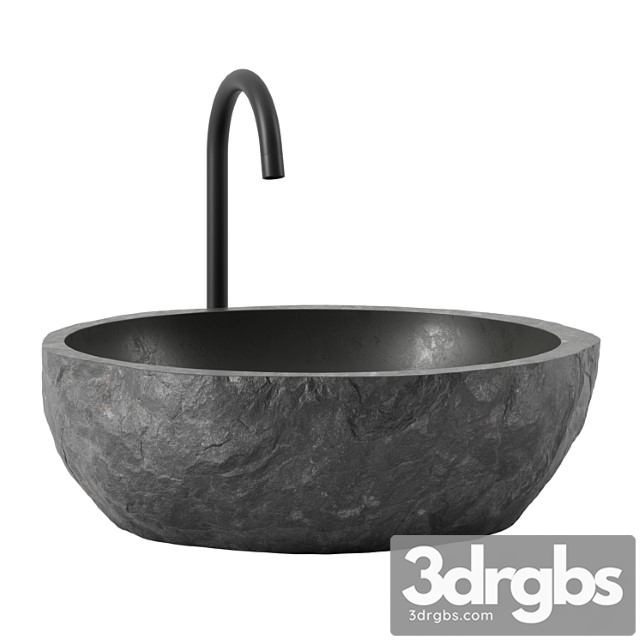 Wash Basin Stone Sink 3dsmax Download - thumbnail 1