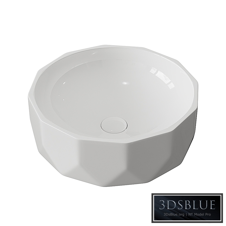 Washbasin BelBagno BB1409 white 3DS Max - thumbnail 3