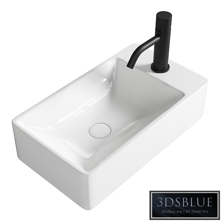 Washbasin Ceramica Nova Element CN5007 R 3DS Max - thumbnail 3