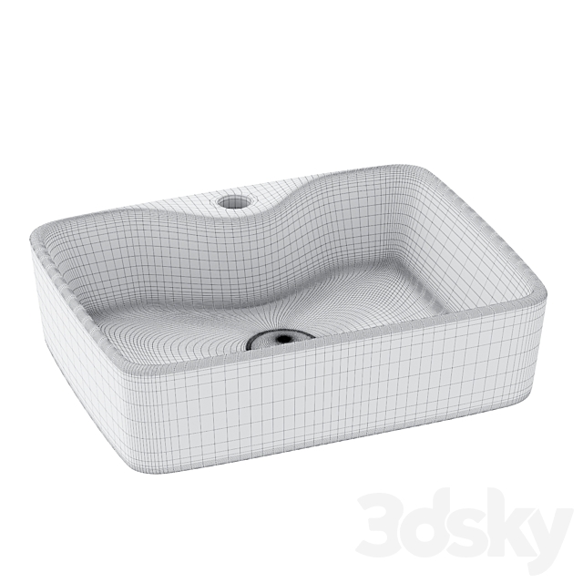 Washbasin Ceramica Nova Element CN6033 3DS Max Model - thumbnail 2