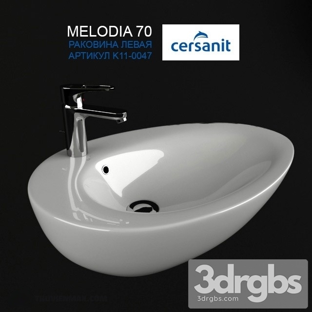 Washbasin Cersanit Melodia 70 3dsmax Download - thumbnail 1