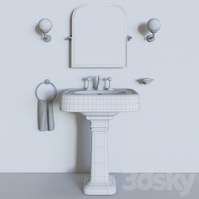 Washbasin Devon&Devon Blues 3DS Max Model - thumbnail 3