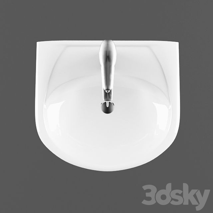 Washbasin Epica 60 3DS Max - thumbnail 2