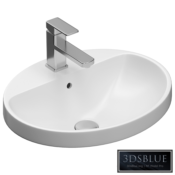 Washbasin Geberit VariForm 3DS Max - thumbnail 3