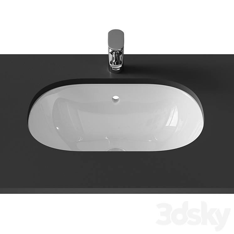 Washbasin Ideal Standard Connect E504801 55 cm 3DS Max - thumbnail 1