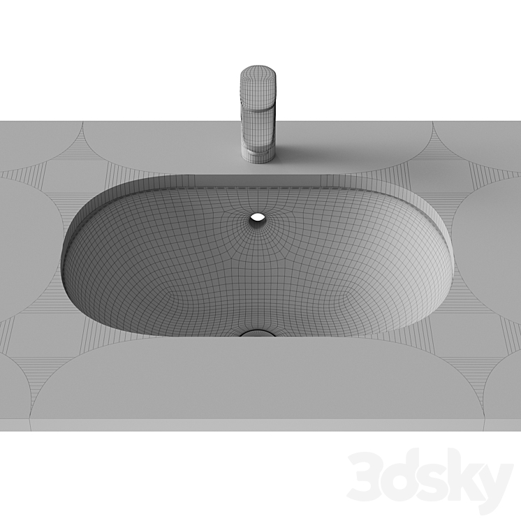 Washbasin Ideal Standard Connect E504801 55 cm 3DS Max - thumbnail 2